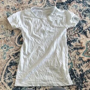 Lululemon Athletica White Muscle Tee Soft Cotton Crew Neck